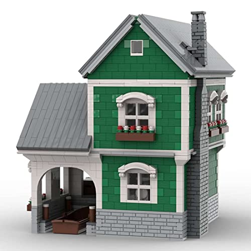 TYPIS Bausteine Haus, Bausteine Architektur Modell, Modulares Haus Bausteine Modell, MOC-54693 Kraftstoff und Öl im Port… – Bild 3