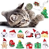 Soulchen 12 Pcs Christmas Catnip Toys with Crinkle Sound
