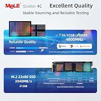 MeLE Mini PC Quieter4C Lüfterloser N150 Kleiner Computer 32GB 512GB – Ansicht 3