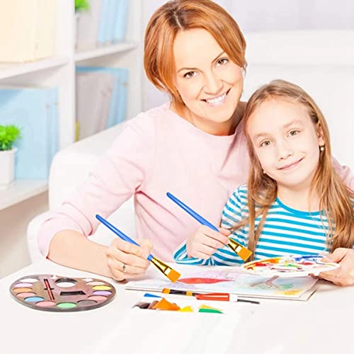 20Pcs 1 Inch Flat Paint Brushes For Acrylic Painting,Big Paint Brushes Watercolor Synthetic Paint Brush Bulk Wooden Painting Brush Oil Brush For Kid Adult Artist Crafts Face Body Art Furniture #TOP6