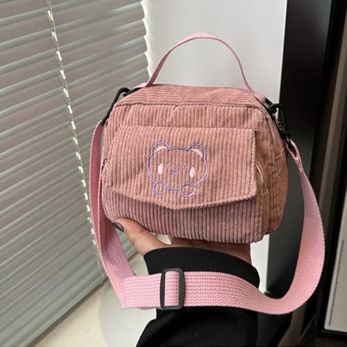 Crossbody Bags for Women,Corduroy Shoulder Bag Purse Cute Handbags Wallet for Travel Shopping & Daily Use2