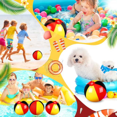 Leyndo 12 Pack Inflatable Beach Balls for Kid Birthday Party Favors,7.87" - image 5