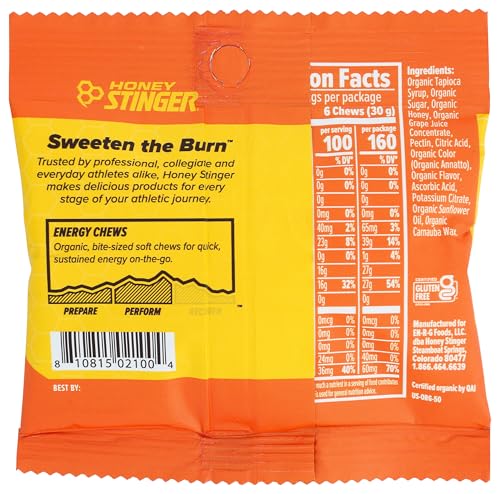 Image of Honey Stinger, Chew Energy Orange Blossom Organic, 1.8 Ounce