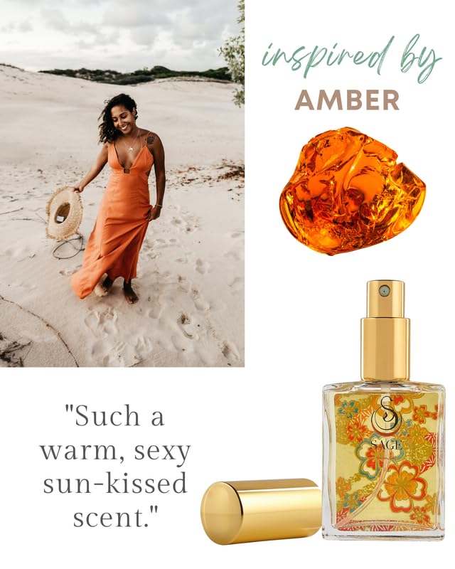 The Sage Lifestyle Amber Luxury Spray, Blood Orange, Sandalwood, Amber Oil, Vanilla Musk, Perfume for Women, Long Lasting, Warm and Cozy Fragrance, Gourmand Scent, Artisan, Parfum, 2oz, Travel Perfume - Image 3
