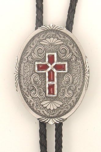 Western Cross Bolo Tie-Enamel-USA