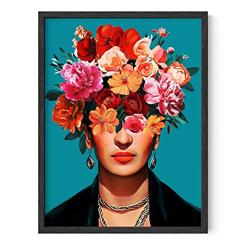 HAUS AND HUES Frida Kahlo - Póster de pared y feminista de Frida Kahlo, póster de Frida Kahlo y impresión feminista, arte chicano, latino, chicana, regalos de Frida Kahlo, obra de arte mexicana para