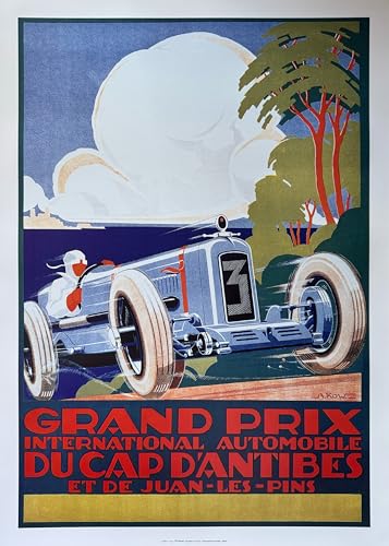 Grand Prix d'Antibes poster 50x70 cm pour revivre la nostalgie des courses d'époque