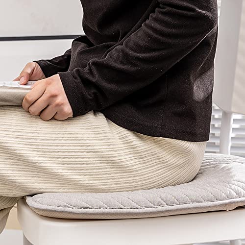 K.lsx Seat Pad Durable Mat Pads With Ties For Home Office Living Room,Soft Cotton Chair Pad,Kitchen Dining Chair Cushion Non Slip Seat Cushion With Washable Cover-White 40X40Cm(16X16Inch) #TOP3