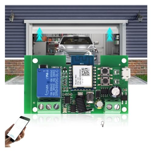 Abridor de puerta inteligente de garaje con relé wifi 85-250V para control de voz 3