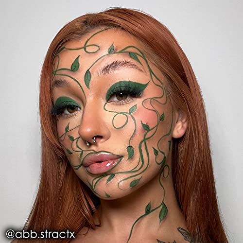 Image of Mehron Makeup Paradise Makeup AQ Refill Size | Stage & Screen Performance, Face & Body Painting, Beauty, Cosplay, and Halloween | Water Activated Face Paint, Body Paint .25 oz (7 ml) (DARK GREEN)