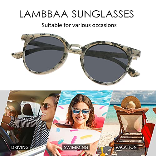 Image of Reading Sunglasses Vintage Round for Men and Women Protection Shades 3 Pack (Grey+Black+Floral, 2.25 Magnification)