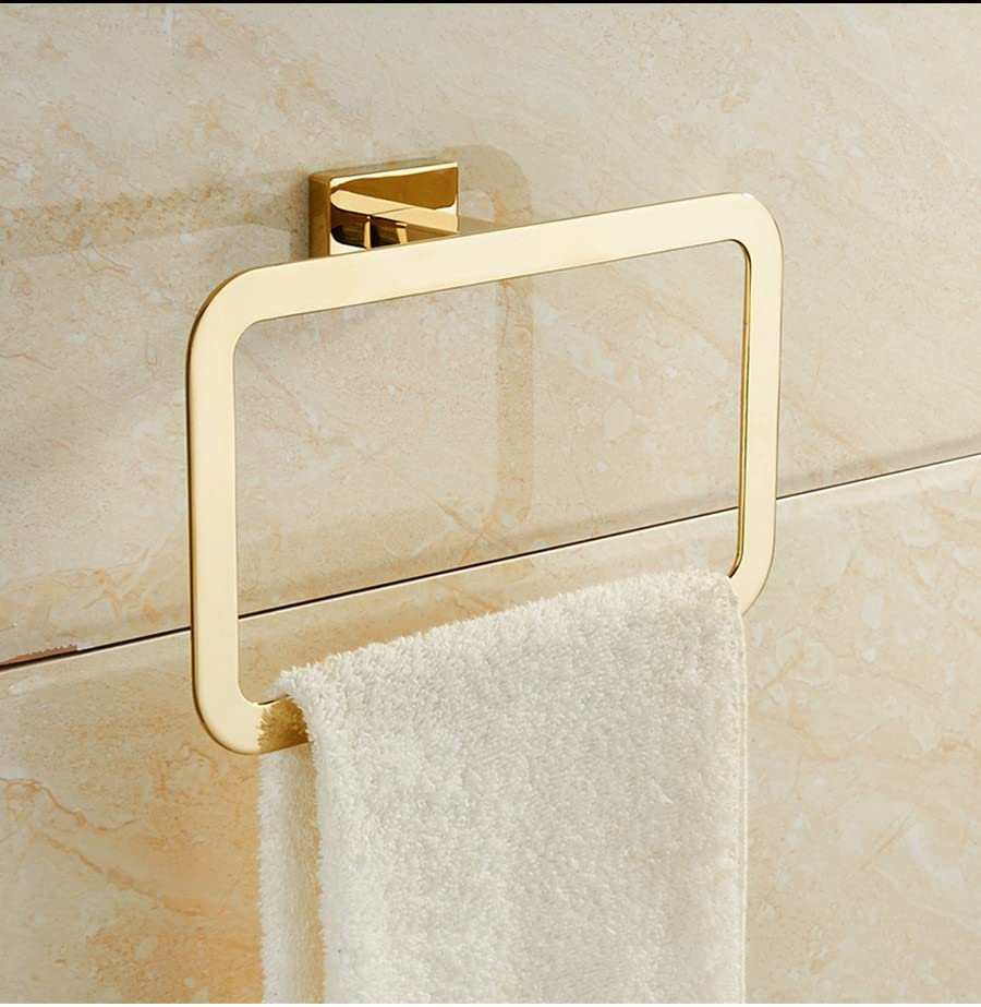 Portasciugamani Da Parete In Acciaio Inox Cromato - Anello Per Bagno Moderno E Antiruggine - Base Quadrata - Foto 11