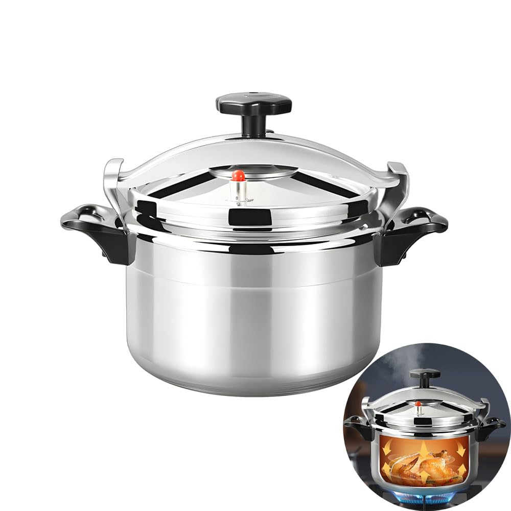 Cocotte Minute 7L/9L/11L/15L,Cocotte Minute Cuisinière à Gaz,Autocuiseur Professionnels Aluminium Avec Système Couvercle à Verrouillage Sécurisé,Double Poignée, Multicuiseur à Cuisson (7L)