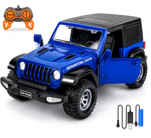 Image of Zest 4 Toyz Remote Control Car Toy for Kids Adults | 1:16 Rechargeable Off-Road Drift RC Jeep | Openable Doors | High Speed | 35+ft Range 2.4GHz Remote Control | USB Charging Cable | Birthday Gift
