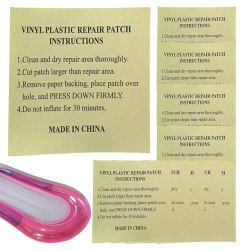 Genérico Kit patch per rivestimento piscina - Patch adesivo PVC impermeabile resistente per riparazioni gonfiabili, vasche SPA, materassi ad aria e castelli gonfiabili