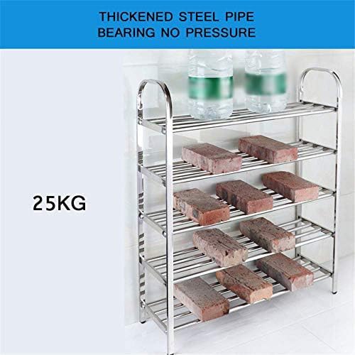 Zapatero extensible de 3 a 6 niveles, estante de almacenamiento apilable de acero inoxidable para dormitorios de estudiantes y nización en el hogar, y elegante estante de acabado para zapatos