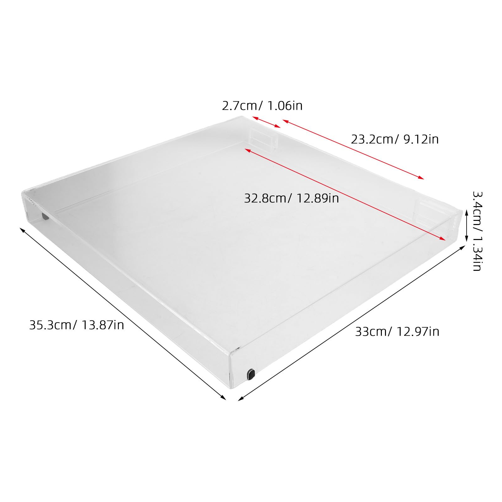 Coperchio antipolvere trasparente per giradischi: coperchio di ricambio in acrilico trasparente compatibile con i modelli LP60X / LP60XBT di apparecchiature audio domestiche.
