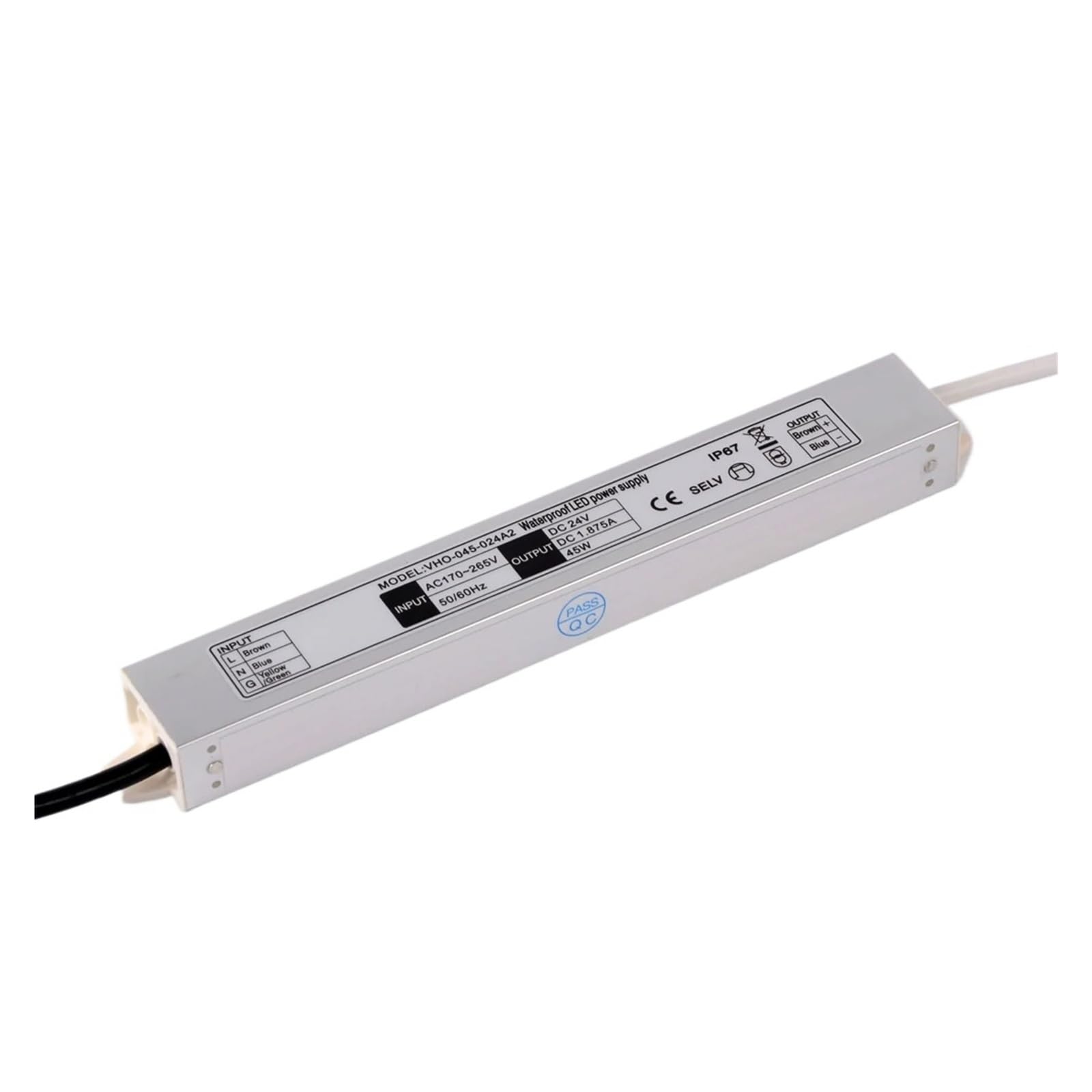 Transformateur LED 24V IP67 étanche contre la pluie et poussière