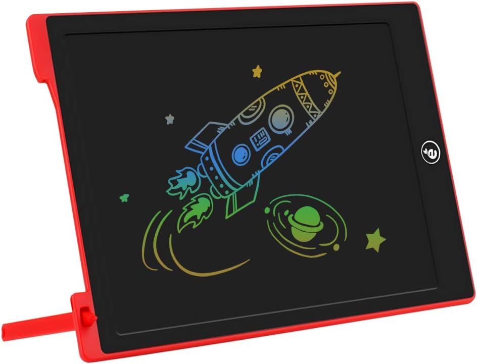 Sunany LCD Writing Tablet,11-Inch Colorful Kids Drawing Pad Doodle Board, Electronic Writing Board Drawing Board Reusable Doodle Pad Gift for Kids at Home and School… (14inch, K-Red)