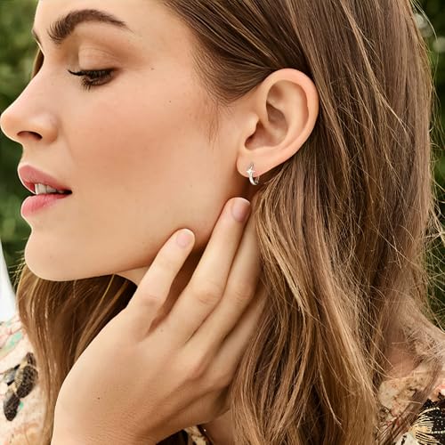 Mini Star Huggie Hoop Earrings for Women 925 Sterling Silver Post 14K Gold Plated Star Small Hoop Earrings for Women4