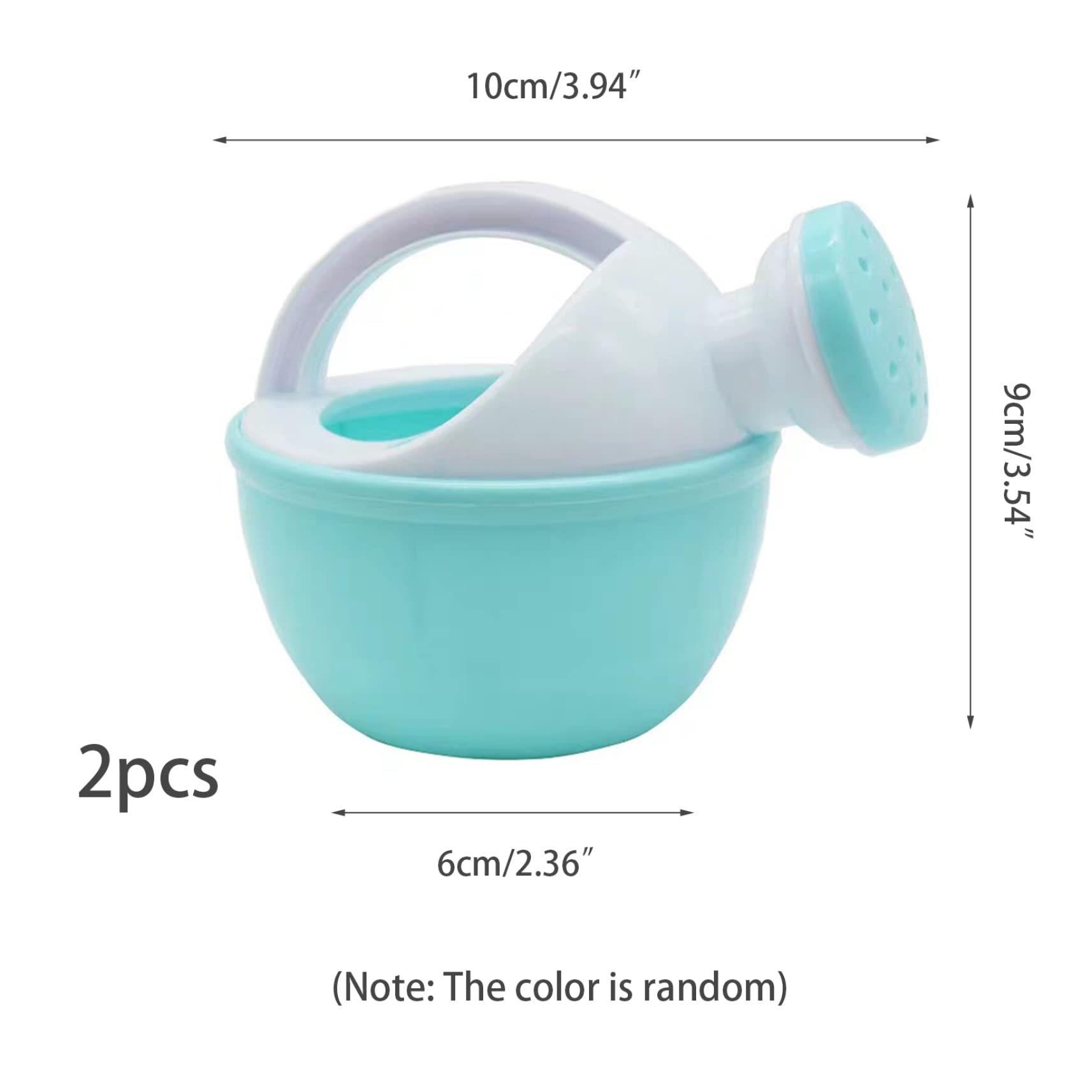 Regadera de Playa para niños pequeños, regaderas para niños, 2 Piezas de Juguete de plástico, Juguetes de baño Divertidos, jardinería educativa para (Color Aleatorio) para Uso Diario