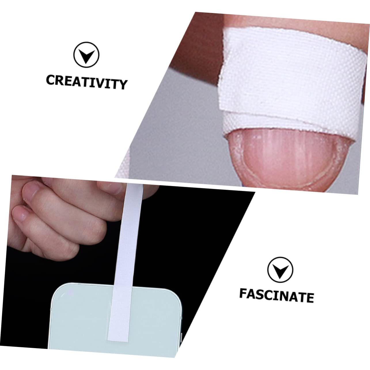 NOLITOY 1 Roll Guzheng Tape Finger Protective Tapes Musical Instrument Finger Tapes Silicone Scar Strips Finger Adhesive Tapes Nail Supplies Comfortable Non-woven Fabric South Korea White