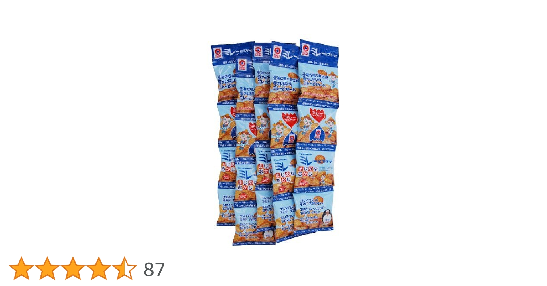 Amazon.co.jp: 野村煎豆加工店 ミレービスケット4パック 30g×4