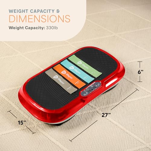 Image of Lifepro Waver Vibration Plate Exercise Machine - High-Intensity Vibration Plate for Lymphatic Drainage - Full-Body Workout Vibrating Platform with Loop Bands - Fitness Equipment for Strength & Toning