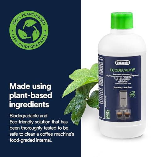 De'Longhi EcoDecalk Descaler DLSC500, 5 Decalcification Doses, Coffee Machine Descaler, Coffee Machine Maintenance Accessory, Plant-Based Ingredients, Bottle with 5 Doses, 500ml - Image 6