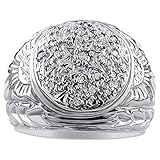 sapphire cluster ring Mens Anillo de diamantes en su elección de plata de ley chapado en oro o plata en los tamaños 7 – 12 Talla envíanos un mensaje con su elección de color metálico &. si We don 't obtener un mensaje de que el anillo será enviado como se muestra en la primera foto en en tamaño estándar. por favor no dude en al mensaje con nosotros para cualquier pregunta:).