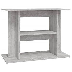 vidaXL Soporte para Acuario Madera ingeniería Gris Sonoma 80x35x60 cm