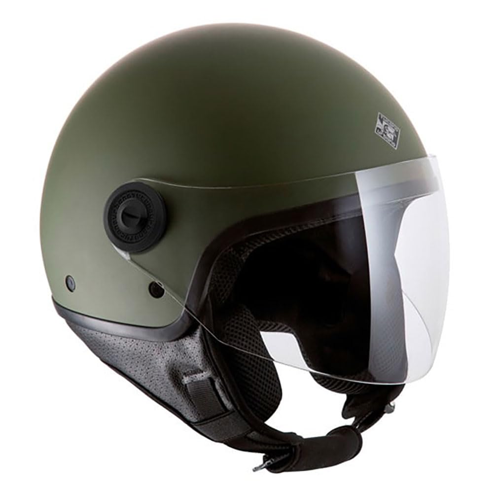 Tucano Urbano EL'JETTIN 6.0 Casco Unisex in Policarbonato, Adatto per Scooter e Moto, Calotta XS-M e L-XXL, Omologato ECE 22.06, Verde Opaco, Taglia L