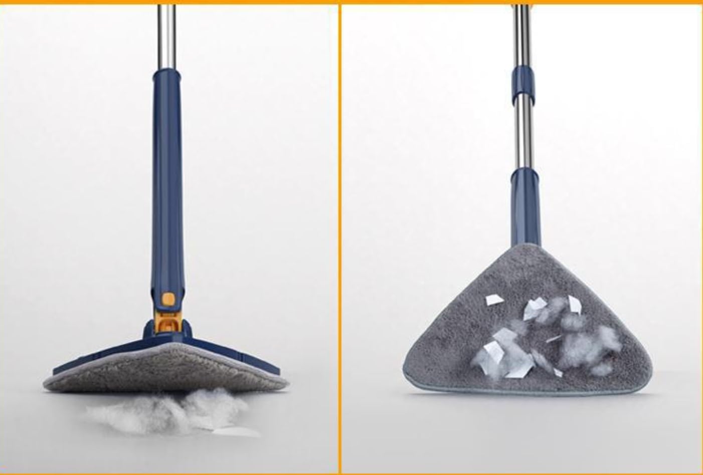 Quickclean-Balai Essoreur Rotatif pour Un Nettoyage À 360° des Sols, Murs Et Plafonds (Bleu)
