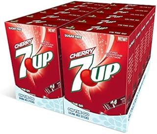 7-UP Powder Drink Mix – Sugar Free & Delicious (Cherry, 72 Sticks)