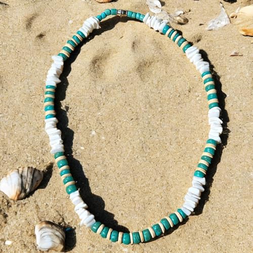 BlueRica Puka Chip & Coconut Shell Beads Necklace3