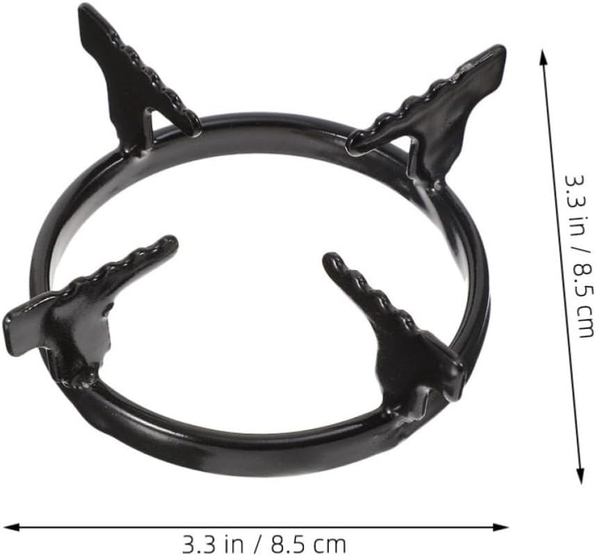 2 Pack Iron Wok Ring Burner Support for Gas Stove Cooking