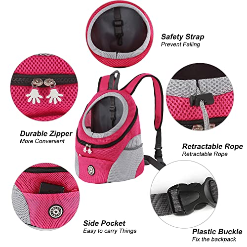 M MUNCASO Hundetrage-Rucksack Welpentasche Kleine Haustier-Fronttasche mit Atmungsaktivem, Head-Out-Design, Wasserdichter Boden für Reisen, Outdoor, Wandern