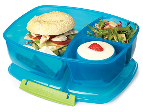 Sistema-40920-Lunch-Triple-Split-Lunch-Box-with-Yoghurt-Pot-2-L-Assorted-colors