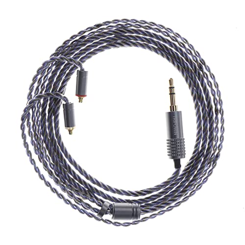 TRIPOWIN Zoe�C���z���A�b�v�O���[�h�P�[�u�� 4�R�A������+�⃁�b�L����+�����b�L�P�[�u�� 24 AWG Litz�e�N�m���W�[ �C���z���̉��������コ����_�� ���P�[�u���\�̐݌v �f���ɂ��� 2.5mm/3.5mm/4.4mm�v���O MMCX/