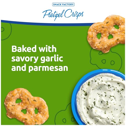 Image of Snack Factory Garlic Parmesan Pretzel Crisps, 7.2 OZ Resealable Bag (Pack of 2)