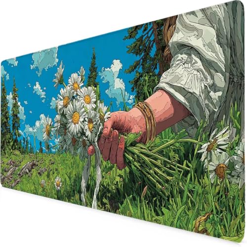 Tapis de Souris Gaming Haute Précision XXL avec Bords Cousus et Surface Vitesse