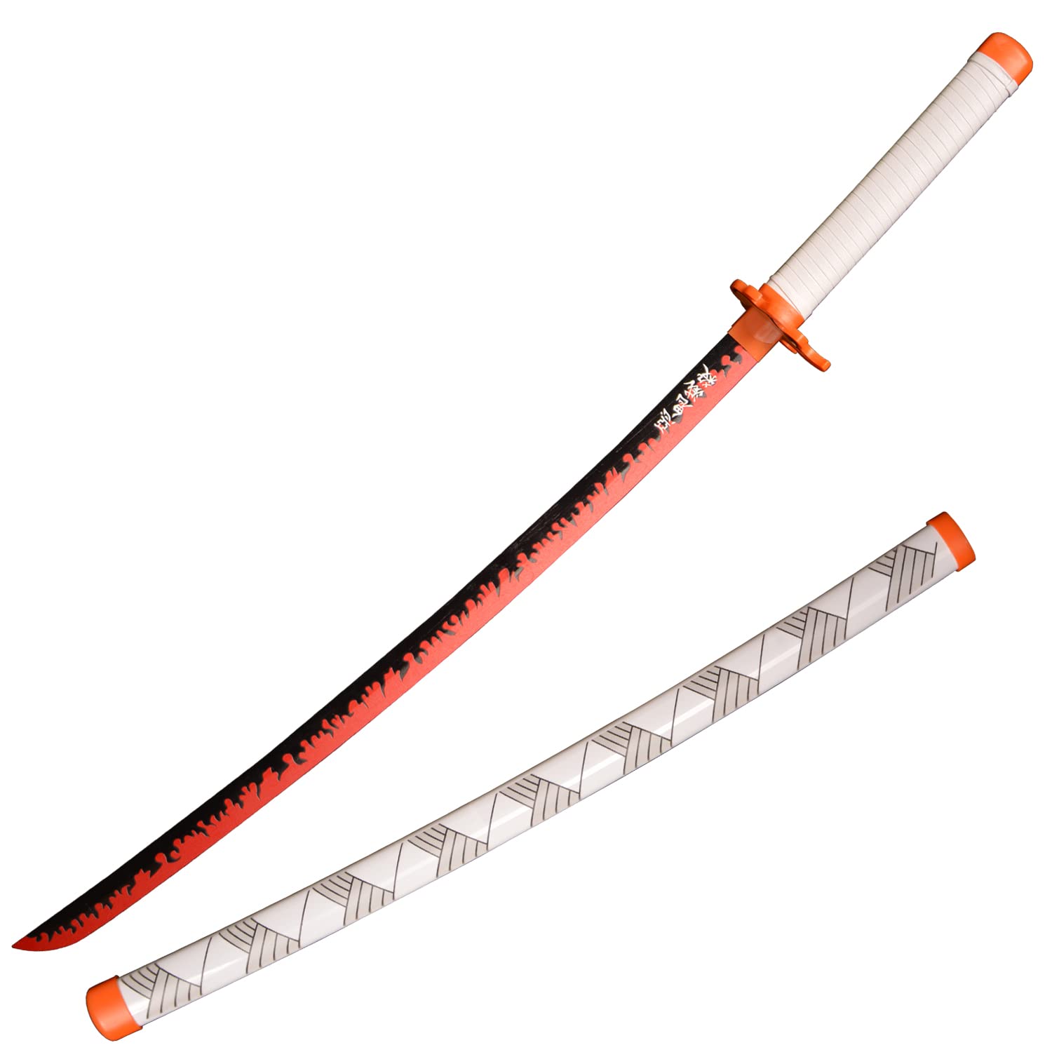 Spada Demon 104 cm in Legno, Rengoku Kyoujurou, Katana Anime Giapponese, Cosplay