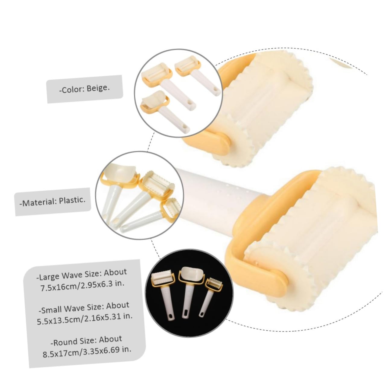 Cabilock 3 Ensembles 3 Pièces En Plastique Pâte Fondant Gâteau Outil De Coupe Stauffers Biscuits Biscuits Cannelés Coupe-Pâtisserie Roue Biscuit Rouleau Coupe Emporte-Pièces