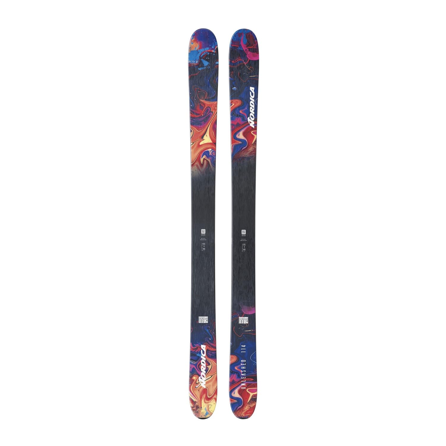 Nordica - Skis sans Fixations Unleashed 114 Noir Homme - Homme - Taille 180 - Noir