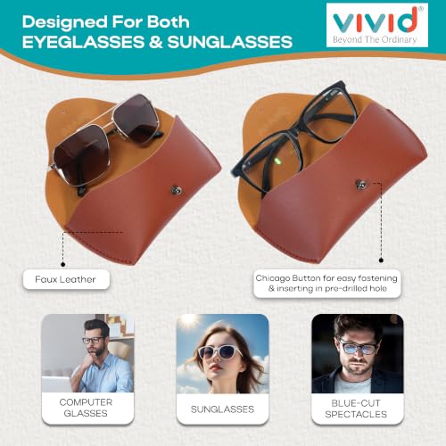 Image of Unisex Specs Chicago Button Eyewear Dabbi Faux Leather Soft Case Cover