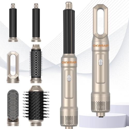Blow Dryer Brush, 6 in 1 Auto Air Curling Iron Set 3 Temperature ...