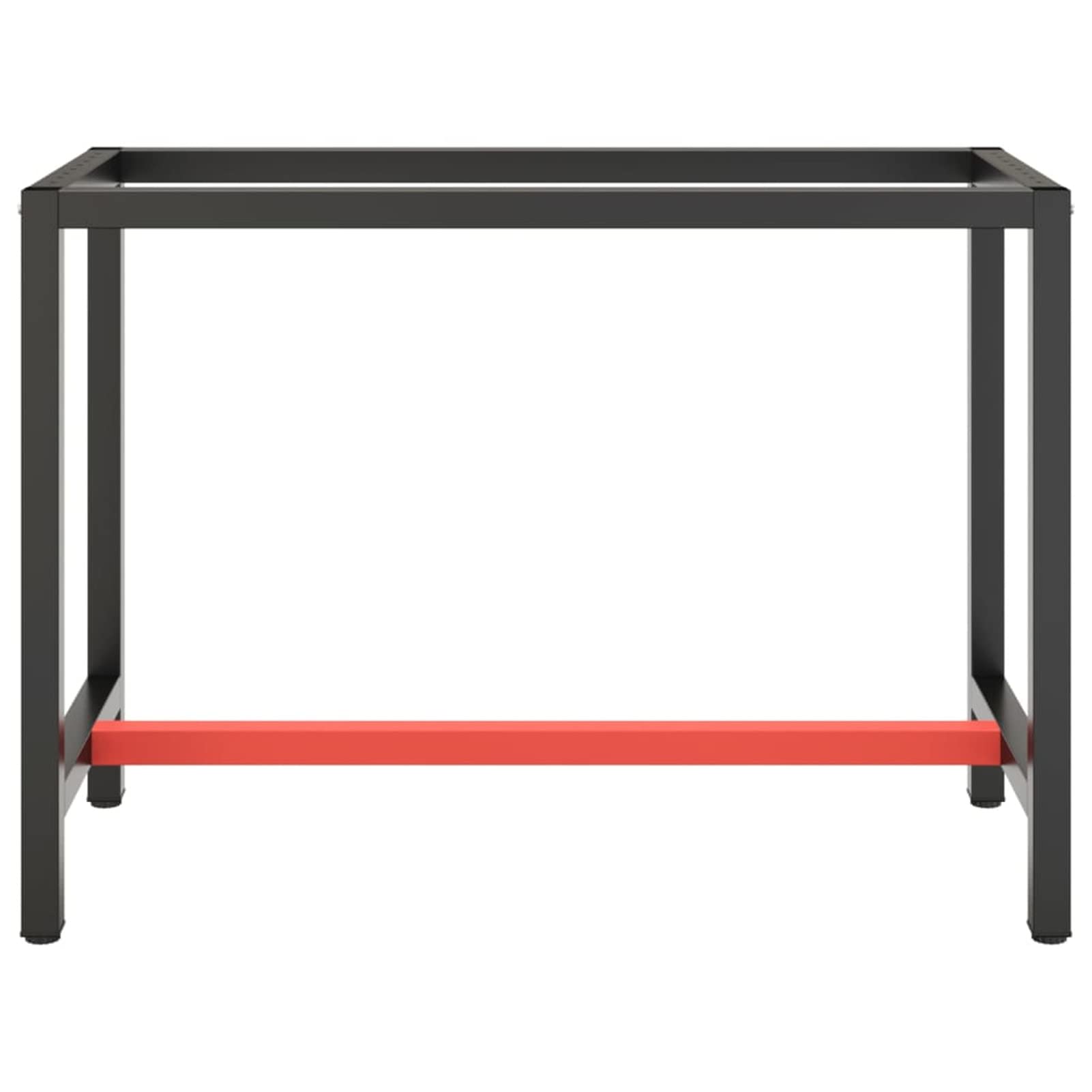 Homgoday Rama stołu warsztatowego czarno-czerwony matowy, 110 x 50 x 79 cm, stół warsztatowy do garażu