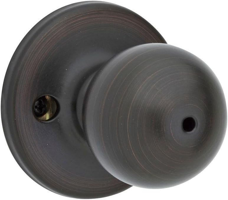 Kwikset Polo Bed/Bath Knob in Satin Nickel