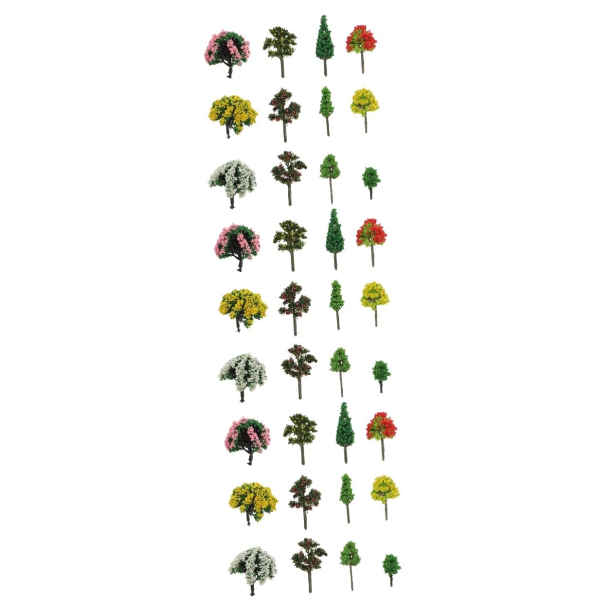 TEHAUX 180piezas Mini Árboles Decorativos De Plástico para Maquetas y Paisajismo Modelos De Árboles Miniatura para Decoración De Altura para Escenarios De Paisaje y