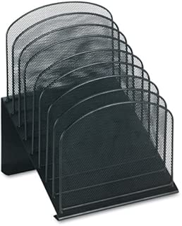 Safco Products Onyx Mesh 8-Tier Vertical Desktop Organizer 3258BL, Black Powder Coat Finish, Durable Steel Mesh Construction, Space-Saving Functionality - coolthings.us
